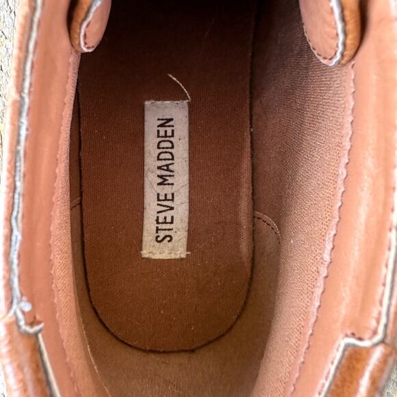 Steve Madden Boys BChuka Chukka Cognac Leather Boots. Size 5. NEW - Picture 6 of 9